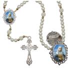 Terço Luxo com Broche Santa Catarina de Sena Especial Resinado Orações Casamento Noiva e Noivo Terço Luxo com Broche Santa Catarina de Sena Especial Resinado Orações Casamento Noiva e Noivo
