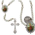 Terço Luxo com Broche Santa Helena Especial Resinado Orações Casamento Noiva e Noivo