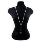 Terço Masculino 70cm 3,5mm Largura Folheado Ouro 18K GG103