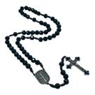 Terço Medalha de São Bento Cristal 8 mm Prateado Católico Terço Medalha de São Bento Cristal 8 mm Prateado Católico