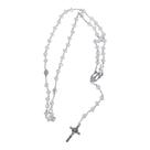TERÇO NOSSA SENHORA APARECIDA CRISTAL branco metal 50cmx 8mm TERÇO NOSSA SENHORA APARECIDA CRISTAL branco metal 50cmx 8mm