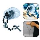 Terço Nossa Senhora Aparecida Preto 8 mm Terço Nossa Senhora Aparecida Preto 8 mm