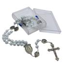 Terço Nossa Senhora das Graças Contas Leitosa Branca 8 mm