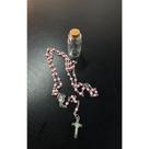 Terço Nossa Senhora Das Graças Pérola Com Fecho Prateado + Garrafa Vidro C4