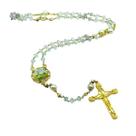 Terço Nossa Senhora de Fátima Cristal Branco 8 mm
