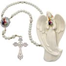 Terço Oraçao Luxo com Imagem Anjo São Sebastião Decoração Casa Capelinha Cantinho de oração Catolica Terço Oraçao Luxo com Imagem Anjo São Sebastião Decoração Casa Capelinha Cantinho de oração Catolica