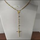 Terço Plaquê Dourado Elegância e Devoção em Uma Única Joia Religiosa