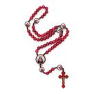 Terço Vermelho Sagrado Coração de Jesus e Imaculado Coração de Maria
