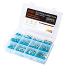 Terminais de anel termorretrátil HKS 200PCS azuis 16-14 AWG 0,8 mm