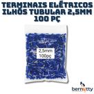 Terminais Elétricos Ilhós Tubular 2,5mm 100 Pç