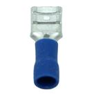 Terminal Compressão Reto Femea 1.5 Mm A 2.5 Mm Macho Simples C/ Capa Plastica Azul