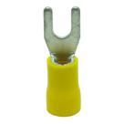 Terminal Compressão Tipo Garfo 4 Mm A 6 Mm Simples C/ Capa Plastica Amarelo Terminal Compressão Tipo Garfo 4 Mm A 6 Mm Simples C/ Capa Plastica Amarelo