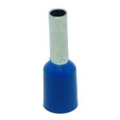 Terminal Compressão Tipo Tubular 2.5 Mm Simples C/ Capa Plastica Cinza/Azul