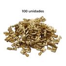 Terminal De Encaixe Fêmea Com Trava Fio 0,75mm A 2,5mm 100un