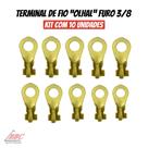 Terminal de Fio Olhal Furo 3/8 R - Kit de 10 UNIDADES Terminal de Fio Olhal Furo 3/8 R - Kit de 10 UNIDADES