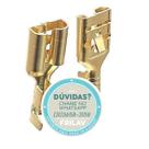 Terminal de Latão 1/4" Reto Tipo Faston - Z92 - Conector Elétrico