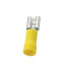 Terminal Fêmea Pré-Isolada 4,0mm² à 6,0mm² 100 Peças Em PVC Penzel Amarelo