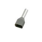 Terminal Ilhós Duplos Pré-Isolado 0,75mm² Condutor 8,0mm 100 Peças Penzel Cinza