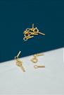 Terminal Nylon 1mm com Banho de Ouro - 01 Par de Terminais e Fecho