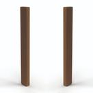 Terminal para Rodapé Plasbil Nobre PVC 1142.10 Ipê, 15 x 151 mm
