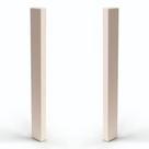 Terminal para Rodapé Plasbil Nobre PVC 1142.28 Creme, 15 x 151 mm