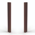 Terminal para Rodapé Plasbil Nobre PVC 1142.6 Mogno, 15 x 151 mm