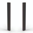 Terminal para Rodapé Plasbil Nobre PVC 1142.8 Preto, 15 x 151 mm