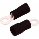 Terminal Pre-Isol Olhal Rv 3,5-4 Preto 14-12 - Kit C/100 Unidades