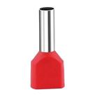 Terminal Pré-isolado Pino Tubular Duplo 10,0mm² - Vermelho - 50 Unidades