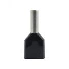 Terminal Pré-isolado Pino Tubular Duplo 1,5mm² - Preto - 50 Unidades