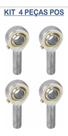 Terminal Rotular Pos12 Macho Rosca Dir Eixo 12mm M12x1,75 4 pcs