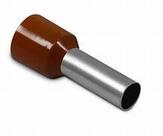 Terminal tubular simples de 10,00mm-e1012-100pc-marron