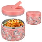 Termo para alimentos Pawtong aislado al vacío 350 mL acero inoxidable rosa