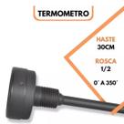 Termômetro Analógico 0/350º Display 2 Polegadas Haste 30cm Termômetro Analógico 0/350º Display 2 Polegadas Haste 30cm