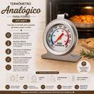 Termômetro Analógico Forno 300 Inox Com Base