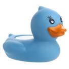 Termômetro de banho em forma de pato para banhos de bebê azul