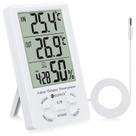 Termômetro higrômetro Neoteck 3 em 1 com display LCD de relógio