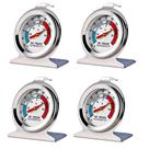 Termômetro para refrigerador e freezer, pacote com 4 unidades LinkDM, mostrador grande