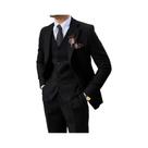 Terno De Casamento Masculino Em Tweed Marrom 3 Peças Com Lapela Entalhada E Corte Sob Medida - Terno De Casamento Masculino Em Tweed Marrom 3 Peças Com Lapela Entalhada E Corte Sob Medida -