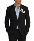 Terno de linho Ciwolce Slim Fit, 2 peças, preto para homens, 2GG Terno de linho Ciwolce Slim Fit, 2 peças, preto para homens, 2GG