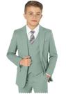 Terno de smoking masculino Tomic Sage Green, 5 peças, formal de casamento 4T