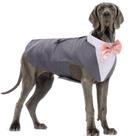 Terno formal de smoking para cães Dora Bridal Large com gravata borboleta
