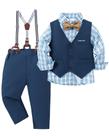 Terno formal ZOEREA, roupa de formatura de casamento para meninos, azul, de 9 a 10 anos