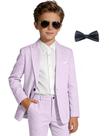 Terno Infantil Trasign Tamanho 14 Roxo de Linho Slim Fit