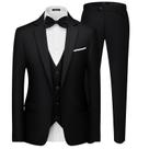 Terno MAGE MALE de 3 peças slim fit preto: blazer, colete e calça Terno MAGE MALE de 3 peças slim fit preto: blazer, colete e calça
