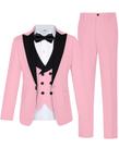 Terno masculino KEYWANTS, rosa, slim fit, smoking, 5 peças, tamanho 7, casamento