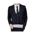 Terno Masculino Slim-Fit Estilo Britânico Para Casamento S-8XL Blazer Colete Calças Casual Para