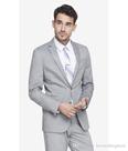 Terno Oxford Slim Masculino Social Cinza Claro - Paleto+Calça Terra Forte Ternos