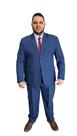 Terno Plus Size azul melange