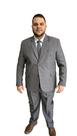 Terno Plus size cinza escuro melange